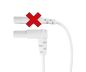 Preview: DINIC Netzkabel mit Eurostecker auf C7 90° unten, oben gewinkelt, weiß, VDE, 2m