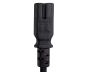 Preview: DINIC Netzkabel halogenfrei LSZH Eurostecker Typ C auf C7, 0,75mm², 1,8m