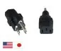 Preview: DINIC Stromadapter Amerika USA u. Japan auf C13 Kaltgerätestecker