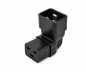 Preview: DINIC Netzadapter C19 auf C20 gewinkelt, YL-3318L-2 IEC 60320-C19/20 seitwärts gewinkelt, unten/oben