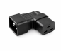 Preview: DINIC Netzadapter C19 auf C20 gewinkelt, YL-3318L-1 IEC 60320-C19/20 seitwärts gewinkelt, rechts/links