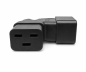 Preview: DINIC Netzadapter C19 auf C20 gewinkelt, YL-3318L-1 IEC 60320-C19/20 seitwärts gewinkelt, rechts/links