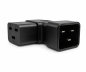 Preview: DINIC Netzadapter C19 auf C20 gewinkelt, YL-3318L-1 IEC 60320-C19/20 seitwärts gewinkelt, rechts/links
