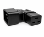Preview: DINIC Netzadapter C19 auf C20 gewinkelt, YL-3318L-1 IEC 60320-C19/20 seitwärts gewinkelt, rechts/links