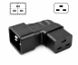 Preview: DINIC Netzadapter C19 auf C20 gewinkelt, YL-3318L-1 IEC 60320-C19/20 seitwärts gewinkelt, rechts/links