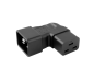 Preview: DINIC Netzadapter C19 auf C20 gewinkelt, YL-3318L-1 IEC 60320-C19/20 seitwärts gewinkelt, rechts/links