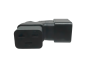 Preview: DINIC Netzadapter C19 auf C20 gewinkelt, YL-3318L-1 IEC 60320-C19/20 seitwärts gewinkelt, rechts/links
