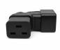 Preview: DINIC Netzadapter C19 auf C20 gewinkelt, YL-3318L IEC 60320-C19/20 seitwärts gewinkelt, links/rechts