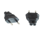 Preview: DINIC Netzadapter Eurostecker auf C7, Euro-8 Adapter, schwarz