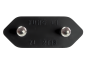 Preview: DINIC Netzadapter Eurostecker auf C7, Euro-8 Adapter, schwarz