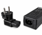 Preview: DINIC Netzadapter Schutzkontaktstecker auf C13 gewinkelter Kaltgerätestecker