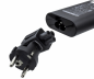 Preview: DINIC Netzadapter Schutzkontaktstecker CEE 7/7 auf C5 Stecker gewinkelt (Mickey Maus)