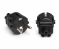Preview: DINIC Netzadapter Schutzkontaktstecker CEE 7/7 auf C5 Stecker (Mickey Maus)