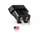 Preview: DINIC Reisestecker für Amerika USA u. Japan auf Euro, 2-Pin Netzadapter