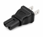 Preview: DINIC Stromadapter USA, C7 auf USA NEMA 1-15P IEC 60320-C7 Euro 8 Bu./ US Typ A, YL-1113