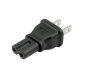 Preview: DINIC Stromadapter USA, C7 auf USA NEMA 1-15P IEC 60320-C7 Euro 8 Bu./ US Typ A, YL-1113