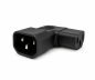 Preview: DINIC Netzadapter C13 auf C14 gewinkelt, YL-3212L IEC 60320-C13/14 seitwärts gewinkelt, links/rechts