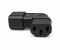 Preview: DINIC Netzadapter C13 auf C14 gewinkelt, YL-3212L IEC 60320-C13/14 seitwärts gewinkelt, links/rechts