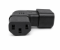 Preview: DINIC Netzadapter C13 auf C14 gewinkelt, YL-3212L-1 IEC 60320-C13/14 seitwärts gewinkelt, links/rechts