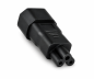 Preview: DINIC Netzadapter C14 Kaltgeräte-Buchse auf C5 Stecker