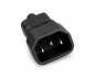 Preview: DINIC Netzadapter C14 Kaltgeräte-Buchse auf C5 Stecker