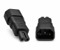 Preview: DINIC Stromadapter, Netzadapter Euro-8 Kleingerätestecker C7 Buchse auf C14 Kaltgerätestecker, Kupplung, Konverter