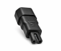 Preview: DINIC Stromadapter, Netzadapter Euro-8 Kleingerätestecker C7 Buchse auf C14 Kaltgerätestecker, Kupplung, Konverter