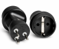 Preview: DINIC Reisestecker für Dänemark, 3-Pin Netzadapter, DK Adapter