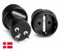 Preview: DINIC Reisestecker für Dänemark, 3-Pin Netzadapter, DK Adapter