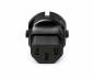 Preview: DINIC Netzadapter Schutzkontaktstecker auf C13 Kaltgeräte-Stecker, Schuko-Adapter