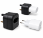 Preview: DINIC Stromadapter EU Kabel/Netzteil auf UK Typ G Stecker, 3A, 2pin Euro Buchse/GBR, schwarz