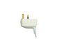 Preview: DINIC Netzadapter, Stromadapter CEE 7/3 auf UK Typ G, verschraubt, SCP3-WH-R - weiß, 5A