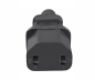 Preview: DINIC Netzkabel Europa CEE 7/17 auf C17, 1mm², Konturenstecker, VDE, 2m