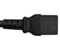 Preview: DINIC Kaltgerätekabel C13-C14, Multi-Zulassungen, 1mm², VDE,UL,CCC,KC,SAA,PSE,UKCA, schwarz, 0,5m