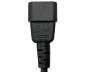 Preview: DINIC Netz Adapter Kabel C14 auf Schutzkontaktbuchse, 0,75mm², schwarz, 1,00m
