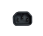 Preview: DINIC Netz Adapter Kabel C14 auf Schutzkontaktbuchse, 0,75mm², schwarz, 1,00m