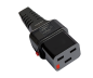 Preview: DINIC Netzkabel Schuko auf C19 locking, VDE, 1,5mm², Verriegelung, schwarz, 2m