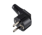 Preview: DINIC Netzkabel Schuko auf C19 locking, VDE, 1,5mm², Verriegelung, schwarz, 2m