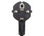 Preview: DINIC Netzkabel Schuko auf C19 locking, VDE, 1,5mm², Verriegelung, schwarz, 2m