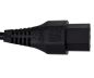 Preview: DINIC Netzkabel Schuko auf C13 mit Verriegelung, locking, 1mm², schwarz, 2m