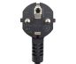 Preview: DINIC Netzkabel Schuko auf C13 mit Verriegelung, locking, 1mm², schwarz, 2m