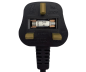 Preview: DINIC Netzkabel England UK Typ G 5A auf C13, locking, fused 5A, BSI, Verriegelung, 2m