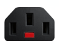 Preview: DINIC Netzkabel England UK Typ G 5A auf C13, locking, fused 5A, BSI, Verriegelung, 2m
