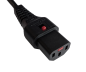 Preview: DINIC IEC Lock Netzkabel Amerika USA Typ B auf C13 locking, mit Verriegelung, schwarz, 2m