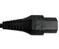 Preview: DINIC IEC Lock Netzkabel Amerika USA Typ B auf C13 locking, mit Verriegelung, schwarz, 2m
