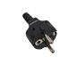 Preview: DINIC Netzkabel Schutzkontaktstecker gerade auf C13, schwarz, 1.80m