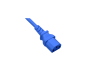 Preview: DINIC Netzkabel Europa CEE 7/7 90° auf C13, 0,75 mm², VDE, blau, Länge 1m