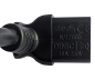 Preview: DINIC Netzkabel Schuko auf C13 90 Grad nach unten abgewinkelt, 0,75mm² VDE, schwarz, 1.80m