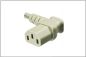 Preview: DINIC Netzkabel Europa CEE 7/7 auf C13 abgewinkelt, 0,75 mm², VDE, grau, Länge 1,80m