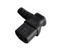 Preview: DINIC Netzkabel auf C13 90 Grad nach links abgewinkelt, 1mm², VDE, 3m